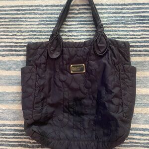 Elegant Black/ Blue  Quilted Tote Bag Marc Jacob’s 15 x 15